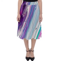 Color Acrylic Paint Art Classic Midi Skirt by artworkshop