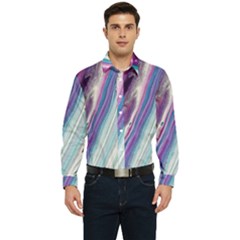 Color Acrylic Paint Art Men s Long Sleeve  Shirt by artworkshop