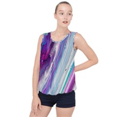 Color Acrylic Paint Art Bubble Hem Chiffon Tank Top by artworkshop