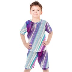 Color Acrylic Paint Art Kids  Tee And Shorts Set by artworkshop