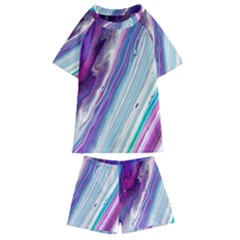 Color Acrylic Paint Art Kids  Swim Tee And Shorts Set by artworkshop