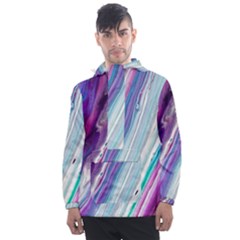 Color Acrylic Paint Art Men s Front Pocket Pullover Windbreaker by artworkshop