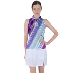 Color Acrylic Paint Art Women s Sleeveless Polo Tee by artworkshop