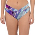 Color Acrylic Paint Art Double Strap Halter Bikini Bottom View1