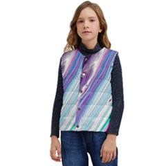 Color Acrylic Paint Art Kid s Short Button Up Puffer Vest	