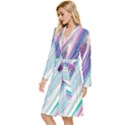 Color Acrylic Paint Art Long Sleeve Velour Robe View2