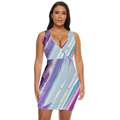 Color Acrylic Paint Art Draped Bodycon Dress by artworkshop