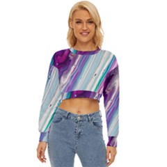 Color Acrylic Paint Art Lightweight Long Sleeve Sweatshirt