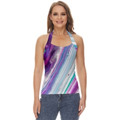 Color Acrylic Paint Art Basic Halter Top