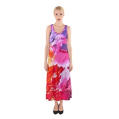 Colorful Painting Sleeveless Maxi Dress