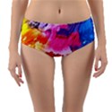 Colorful Painting Reversible Mid-Waist Bikini Bottoms View3