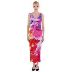 Colorful Painting Fitted Maxi Dress by artworkshop