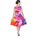 Colorful Painting V-Neck Midi Sleeveless Dress  View2