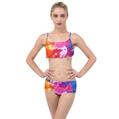 Colorful Painting Layered Top Bikini Set by artworkshop