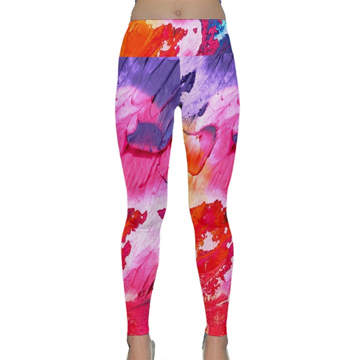 Colorful Painting Lightweight Velour Classic Yoga Leggings