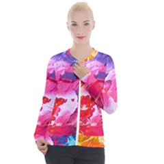 Colorful Painting Casual Zip Up Jacket by artworkshop