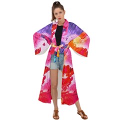 Colorful Painting Maxi Kimono by artworkshop