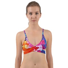 Colorful Painting Wrap Around Bikini Top by artworkshop