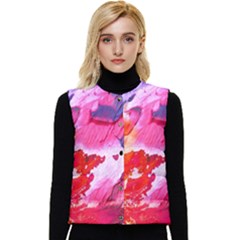 Colorful Painting Women s Short Button Up Puffer Vest