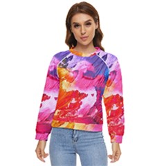 Colorful Painting Women s Long Sleeve Raglan Tee