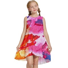 Colorful Painting Kids  Frill Swing Dress