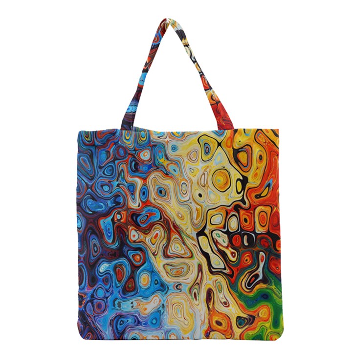 Colorful Structure Grocery Tote Bag