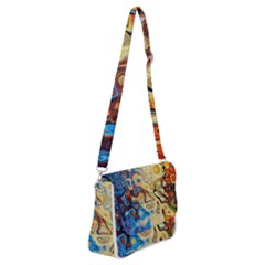 Colorful Structure Shoulder Bag With Back Zipper by artworkshop