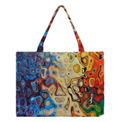 Colorful Structure Medium Tote Bag by artworkshop