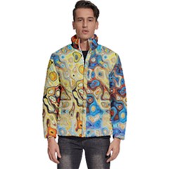 Colorful Structure Men s Puffer Bubble Jacket Coat