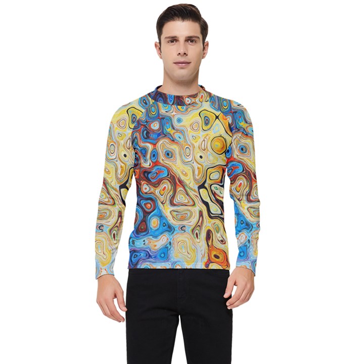 Colorful Structure Men s Long Sleeve Rash Guard