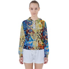 Colorful Structure Women s Tie Up Sweat