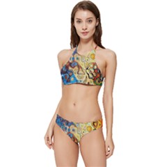 Colorful Structure Banded Triangle Bikini Set