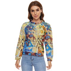 Colorful Structure Women s Long Sleeve Raglan Tee