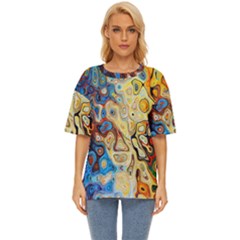 Colorful Structure Oversized Basic Tee