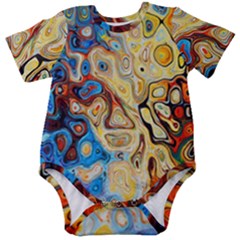 Colorful Structure Baby Short Sleeve Onesie Bodysuit