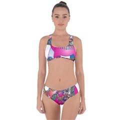 Decorative Elephant Criss Cross Bikini Set by artworkshop