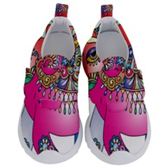 Decorative Elephant Kids  Velcro No Lace Shoes by artworkshop