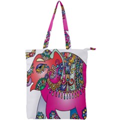 Decorative Elephant Double Zip Up Tote Bag by artworkshop