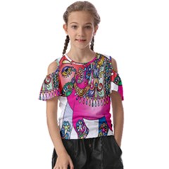 Decorative Elephant Kids  Butterfly Cutout Tee by artworkshop