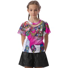 Decorative Elephant Kids  Front Cut Tee by artworkshop