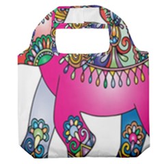 Decorative Elephant Premium Foldable Grocery Recycle Bag by artworkshop