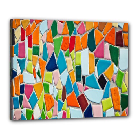 Mosaic Tiles Canvas 20  X 16  (stretched) by artworkshop