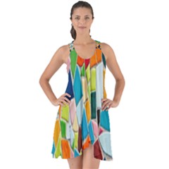 Mosaic Tiles Show Some Back Chiffon Dress by artworkshop