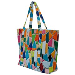 Mosaic Tiles Zip Up Canvas Bag by artworkshop