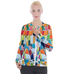 Mosaic Tiles Casual Zip Up Jacket by artworkshop