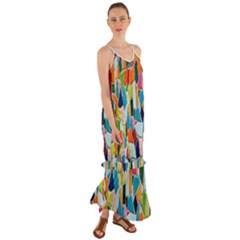 Mosaic Tiles Cami Maxi Ruffle Chiffon Dress by artworkshop