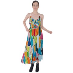 Mosaic Tiles Tie Back Maxi Dress by artworkshop