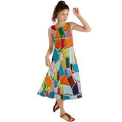 Mosaic Tiles Summer Maxi Dress by artworkshop