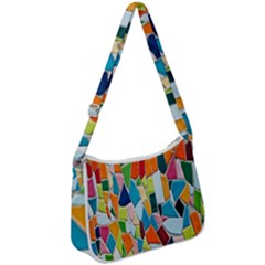 Mosaic Tiles Zip Up Shoulder Bag