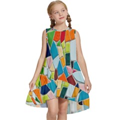 Mosaic Tiles Kids  Frill Swing Dress